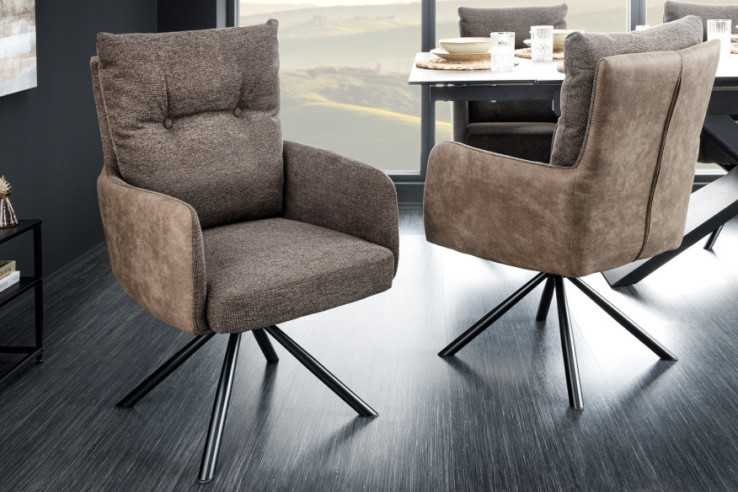 TAUPE MIKROFIBER & SVART METALL