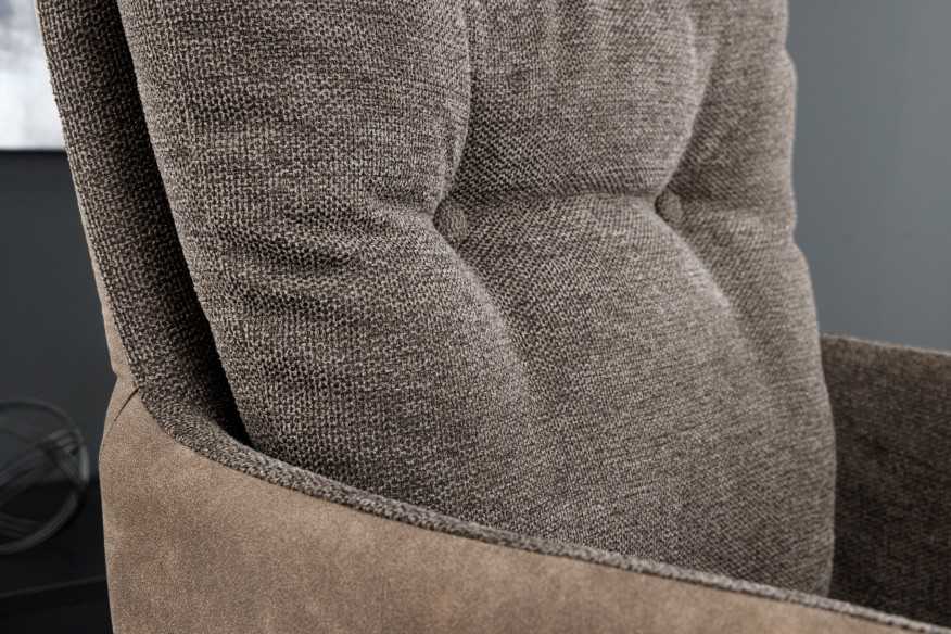  TAUPE MIKROFIBER & SVART METALL