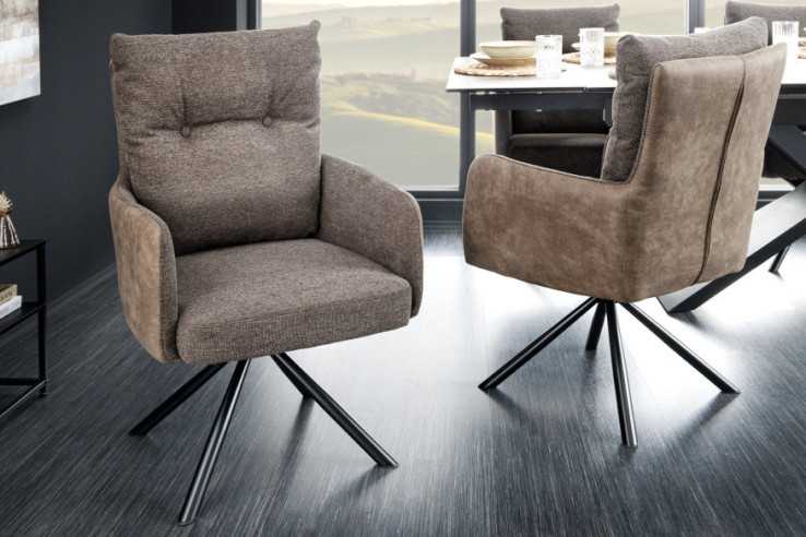  TAUPE MIKROFIBER & SVART METALL