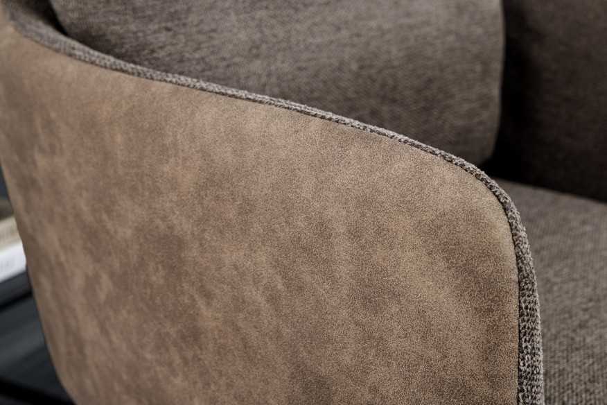  TAUPE MIKROFIBER & SVART METALL