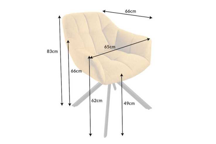 NOVA - 65CM SVÄNGD STOL