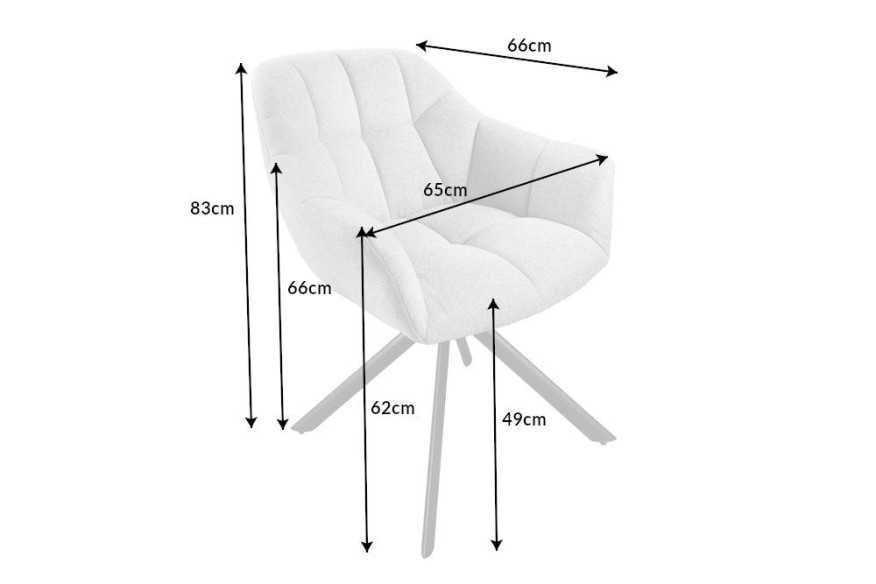 NOVA - 65CM SVIVELFÅTÖLJ