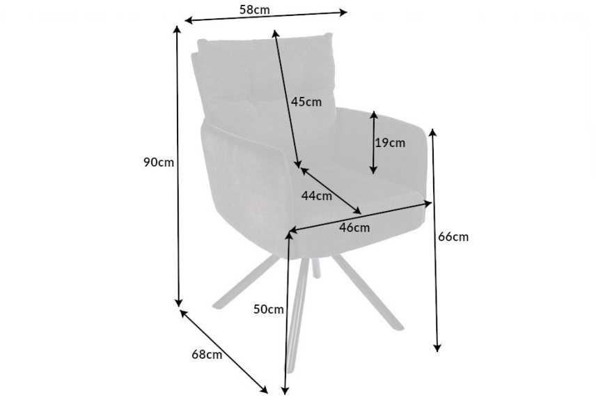 POLARIS - 58CM SVÄNGBAR STOl