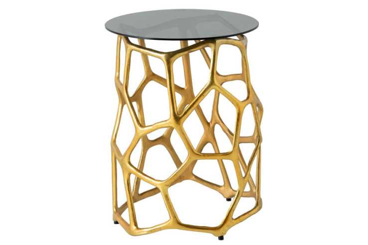  HÄRDAT SVART GLAS & GULD