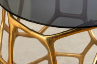 HÄRDAT SVART GLAS & GULD