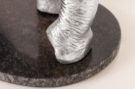 SILVERFÄRGAT MED MARMORFOT