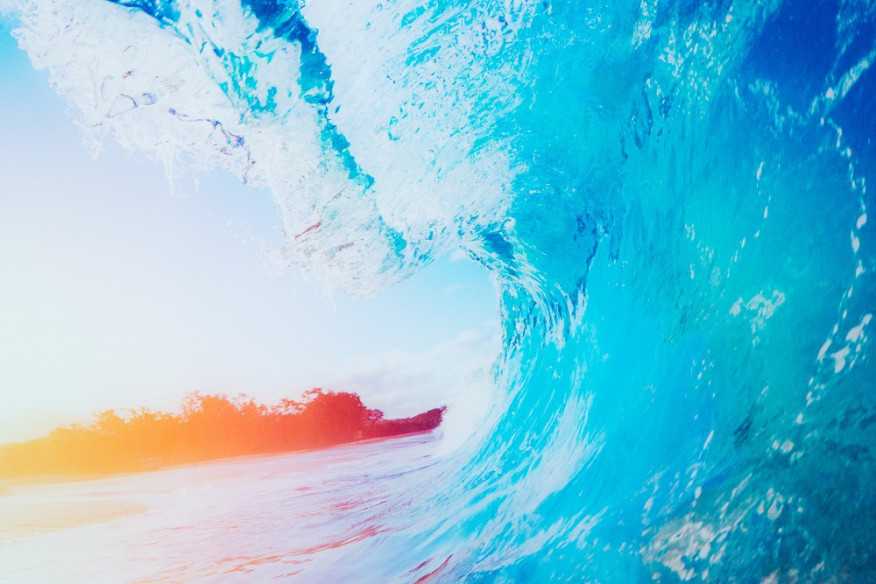 Bild Wave 60x80cm Welle Glas
