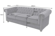 SIRIUS - 205CM 3-SITS SOFFA