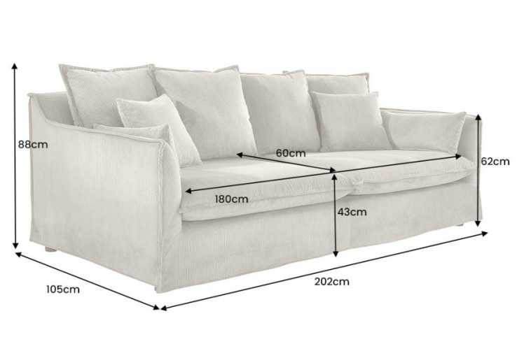 AURORA - 202CM 3-SITS SOFFA