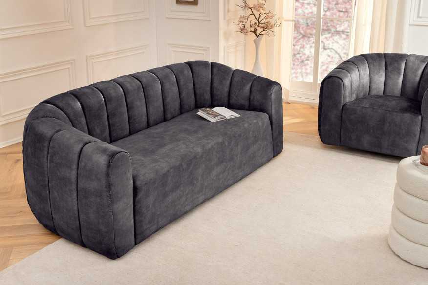 VEGA - 202CM 3-SITS SAMMETSSOFFA