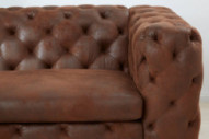  MIKROFIBER ANTIKBRUN CHESTERFIELD