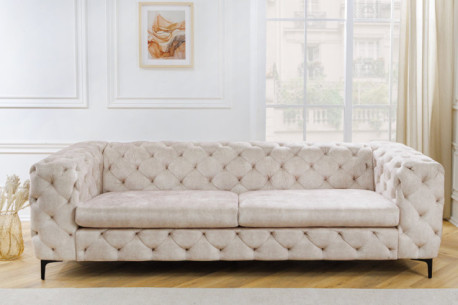 VEGA - 235CM 3-SITS SAMMETSSOFFA