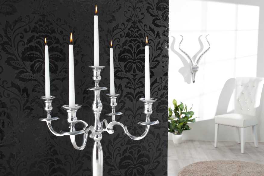 ELIN - 120 CM 5-ARMAD LJUSSTAKE I SILVER