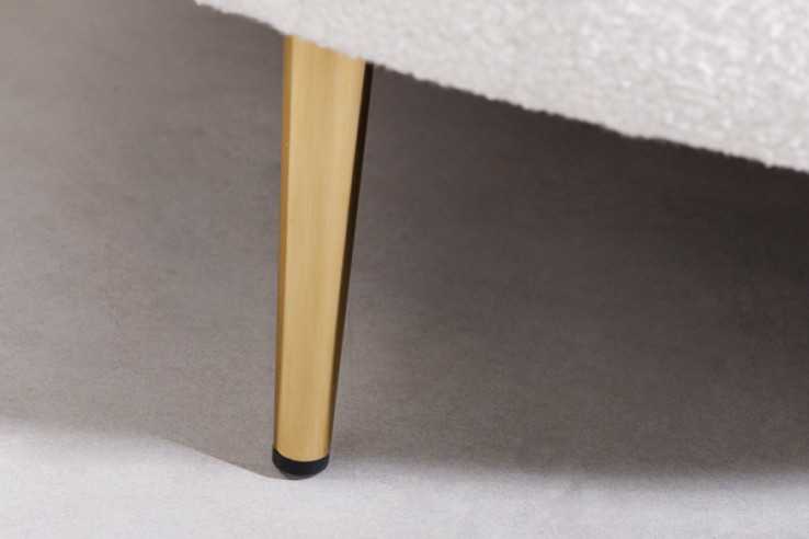  BOUCLÉ VIT MED GULDFÄRGADE BEN