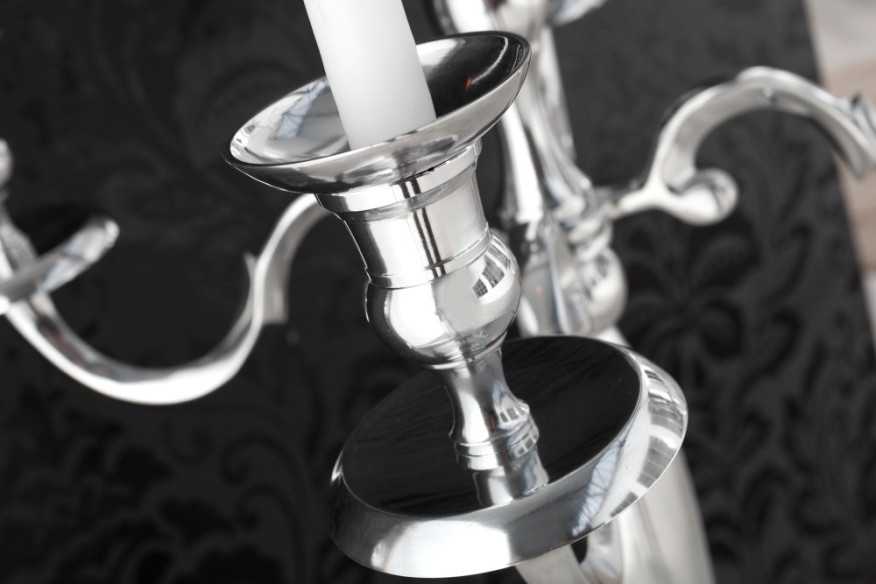 ELIN - 120 CM 5-ARMAD LJUSSTAKE I SILVER