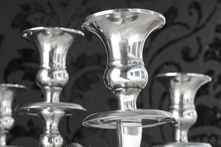 ELIN - 40 CM 5-ARMAD LJUSSTAKE I SILVER