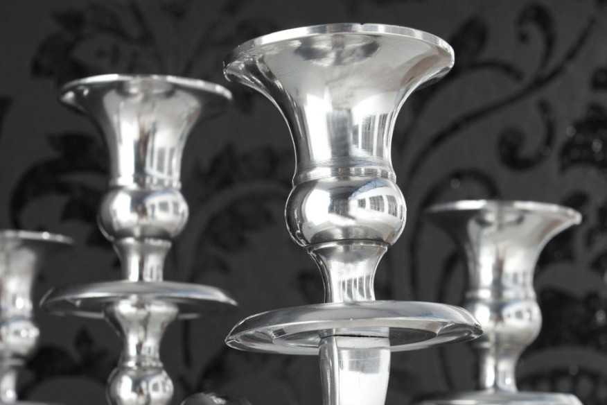 ELIN - 40 CM 5-ARMAD LJUSSTAKE I SILVER