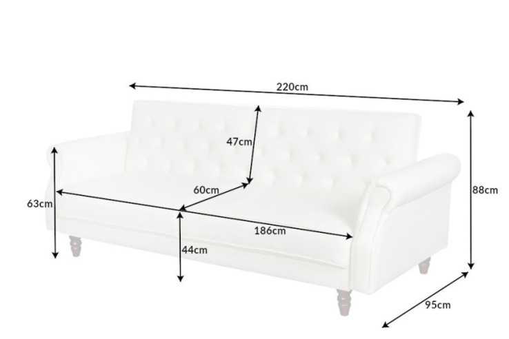 LUNA - 220CM BÄDDSOFFA