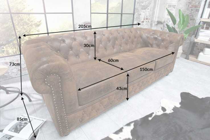 ORION - 205CM CHESTERFIELD-SOFFA