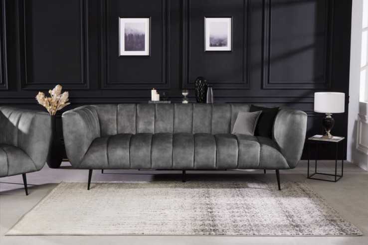 NOVA - 225CM 3-SITS SAMMETSSOFFA