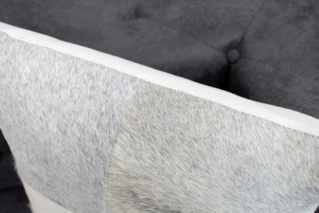 Kissen Rodeo 45x45cm grau Echtfell 2