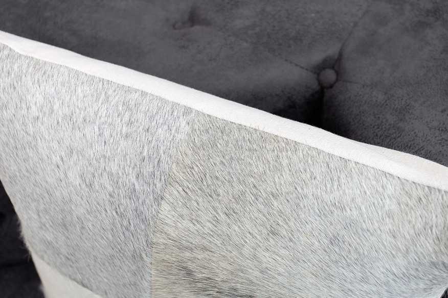 Kissen Rodeo 45x45cm grau Echtfell