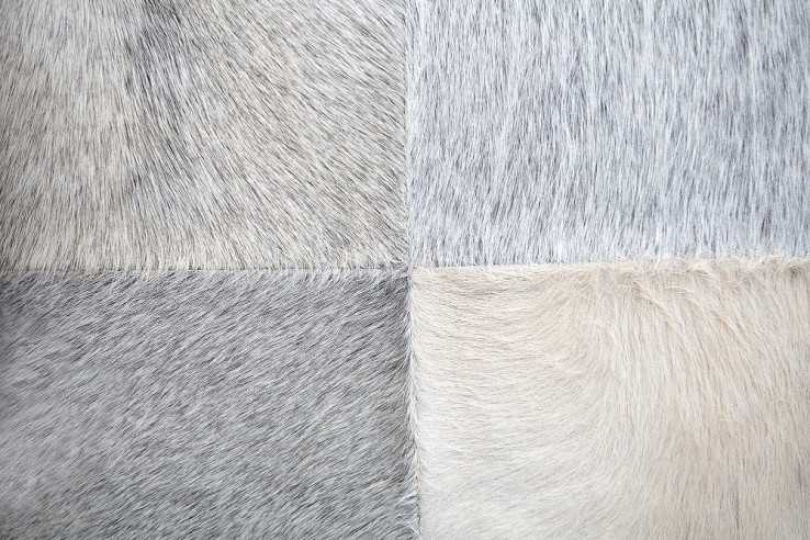 Kissen Rodeo 45x45cm grau Echtfell