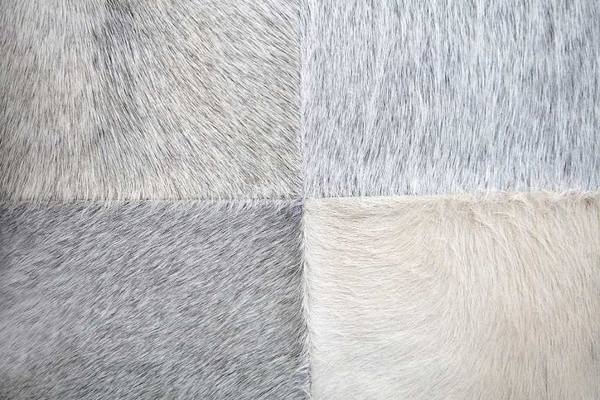 Kissen Rodeo 45x45cm grau Echtfell