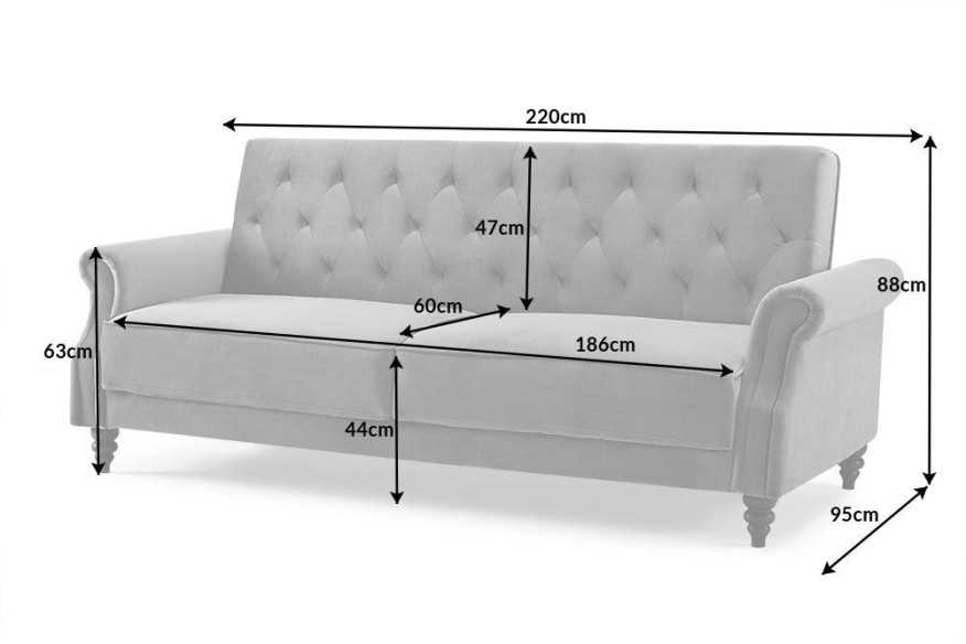 LYRA - 220CM BÄDDSOFFA