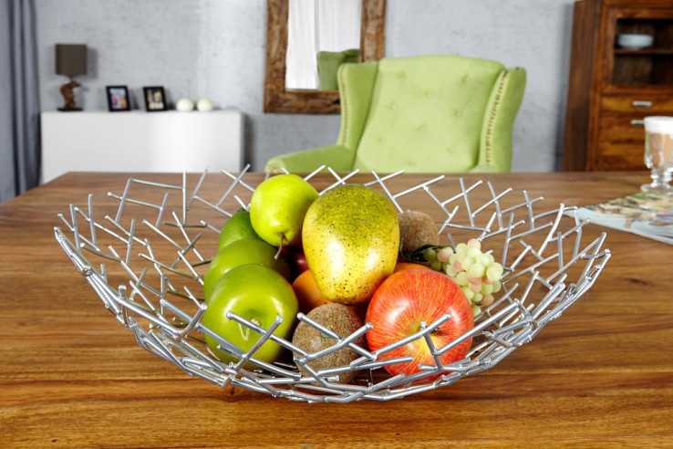 Obstschale Structure silber