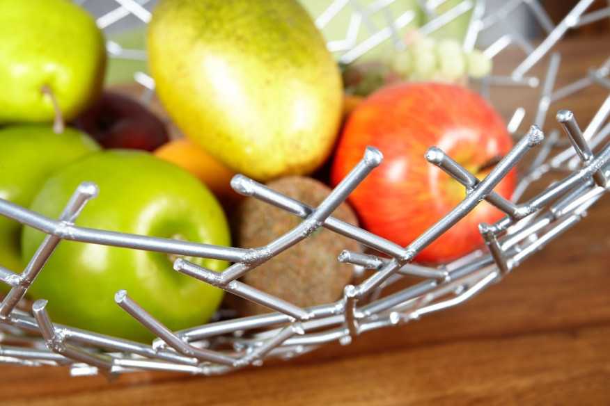 Obstschale Structure silber