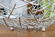 Obstschale Structure silber