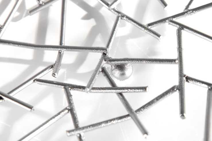 Obstschale Structure silber