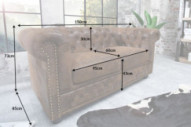 VEGA - 150CM CHESTERFIELD SOFFA