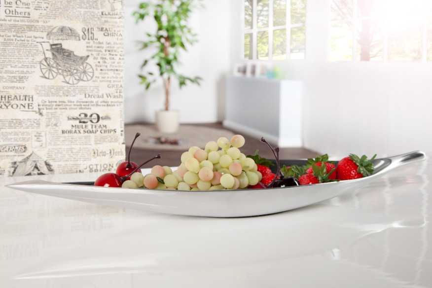 PLATINATURE - 40x10CM SKÅL I SILVER