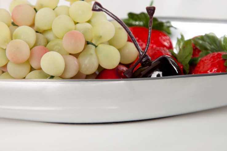 PLATINATURE - 40x10CM SKÅL I SILVER