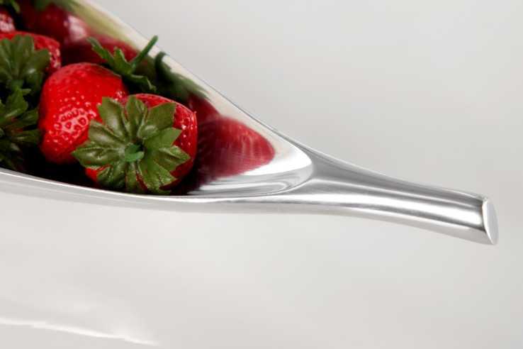 PLATINATURE - 40x10CM SKÅL I SILVER