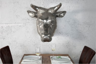 BULLHEAD - 65CM SILVERFÄRGAD VÄGGPRYDNAD