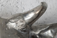 BULLHEAD - 65CM SILVERFÄRGAD VÄGGPRYDNAD