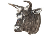 BULLHEAD - 65CM SILVERFÄRGAD VÄGGPRYDNAD
