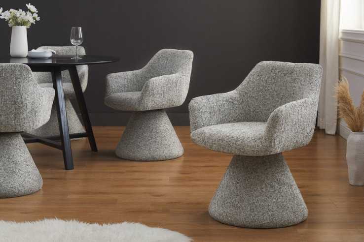 GRÅ CHENILLE MED ARMSTÖD