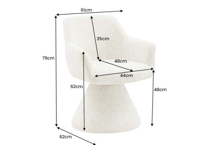 POLARIS - 61CM SVIVELFÅTÖLJ