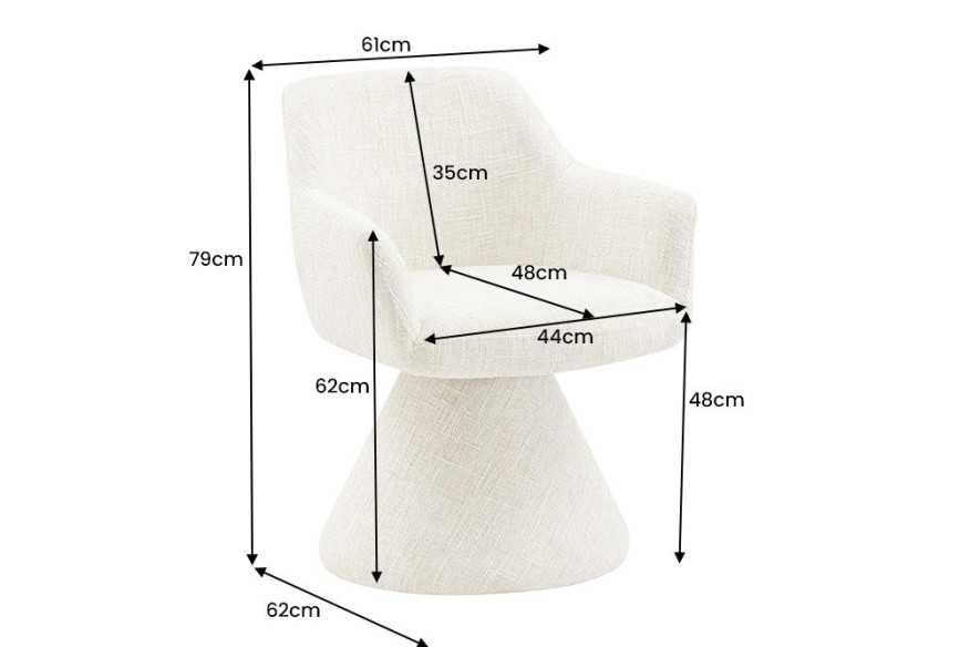 POLARIS - 61CM SVIVELFÅTÖLJ