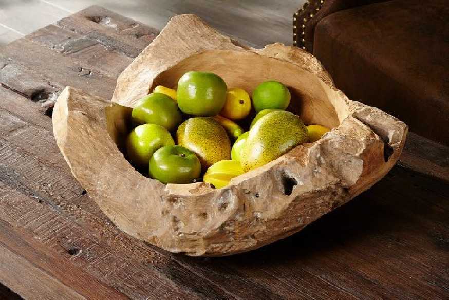 JORDMÅN - 50CM TRÄSKÅL I TEAK