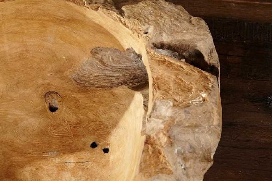 JORDMÅN - 50CM TRÄSKÅL I TEAK