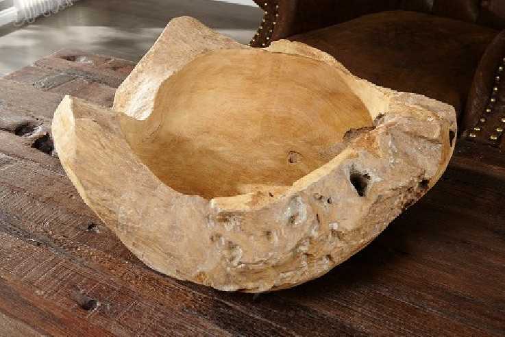 JORDMÅN - 50CM TRÄSKÅL I TEAK