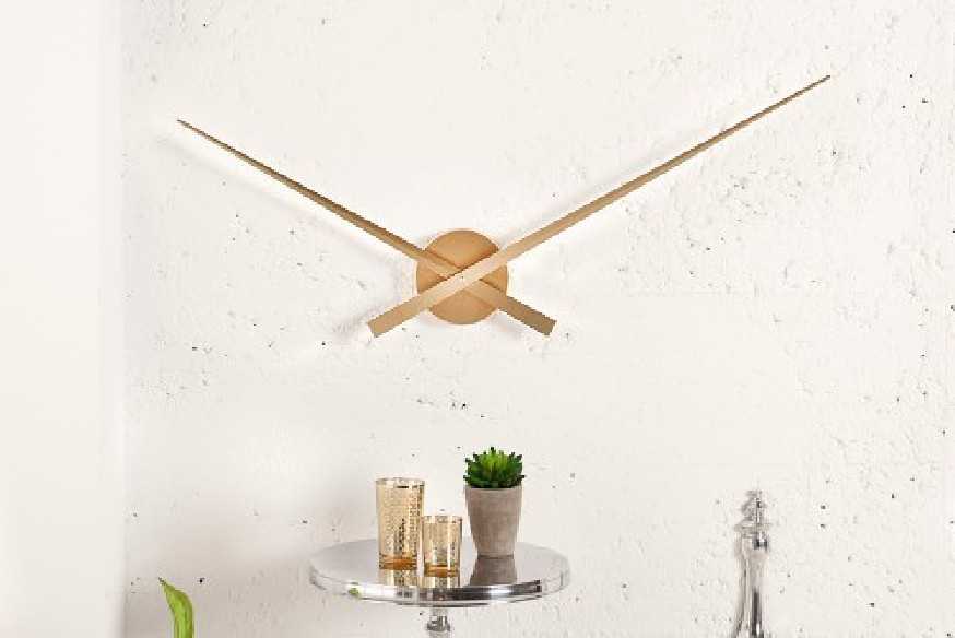 TIDSFRIST - 80CM VÄGGKLOCKA I GULD