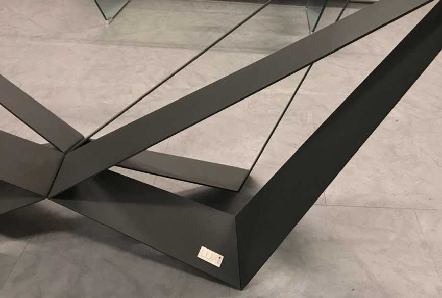 ZIMMER - MATBORD I HÄRDAT GLAS, ANTRACITE