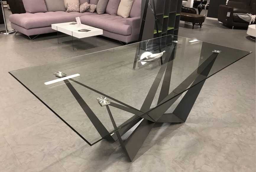 ZIMMER - MATBORD I HÄRDAT GLAS, ANTRACITE