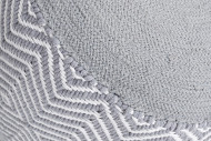 Pouf Leeds Oriental gray white woven